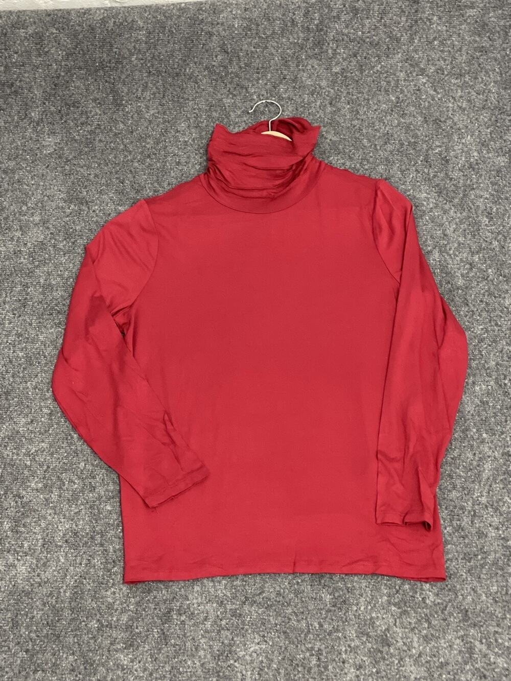 Bexley's Shirt Womens Extra Large Tee Turtle Neck Red Pullover Sweater N276